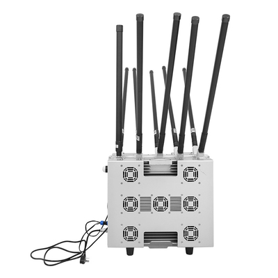 1km 10 Channel 433mhz 868mhz 2.4ghz 5.8ghz Drone Jammer Integrated Detection Device