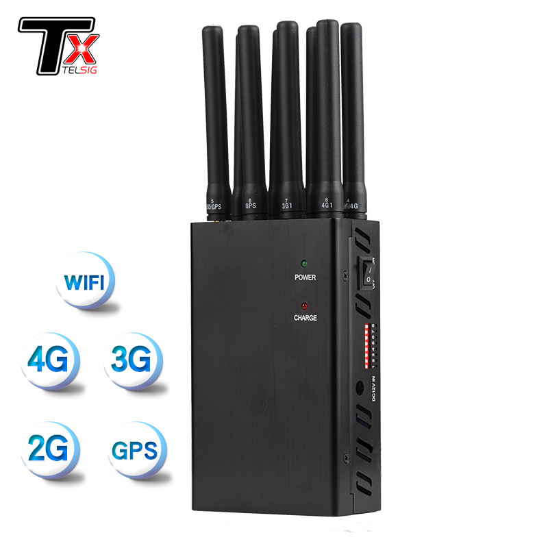 Handheld 8 Channel WiFi Signal Blocker Shockproof With Lithium Battery